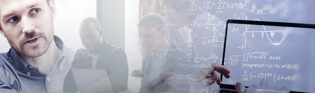 Digital mathematical formulas background