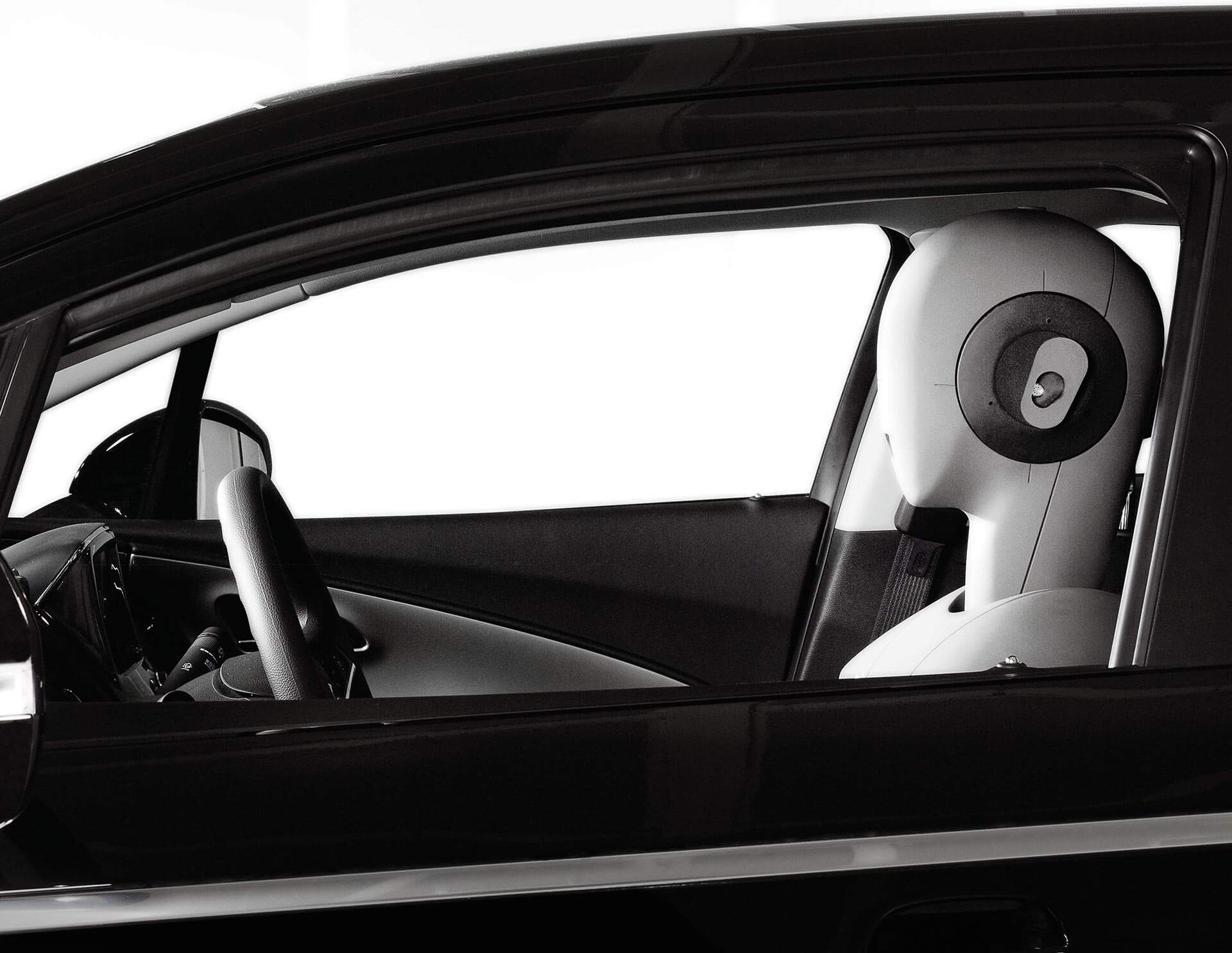 Artificial head HMS II.6 in a car